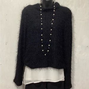 LOCO LINDO BLACK KNIT TOP